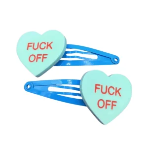 Hair Accessories^Haus Of Dizzy 'Gentle Reminder' Candy Heart Hair Clips