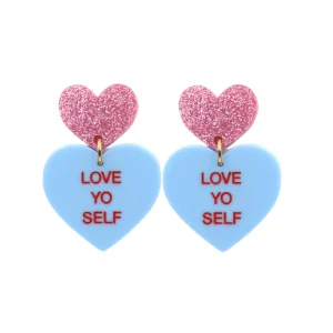 Earrings^Haus Of Dizzy 'Gentle Reminder' Candy Heart Earrings