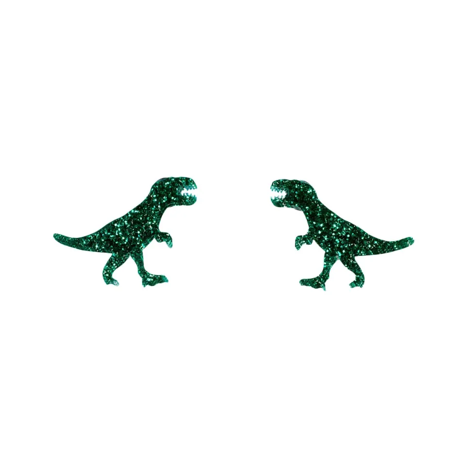 haus_of_dizzy_glitter_din_0.webp Earrings^Haus Of Dizzy Glitter Dinosaur Studs