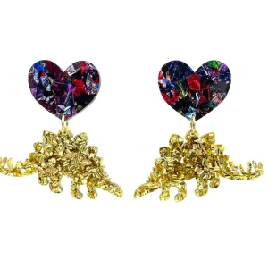 Earrings^Haus Of Dizzy Grande Dinosaur Earrings