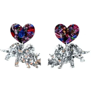 Earrings^Haus Of Dizzy Grande Dinosaur Earrings