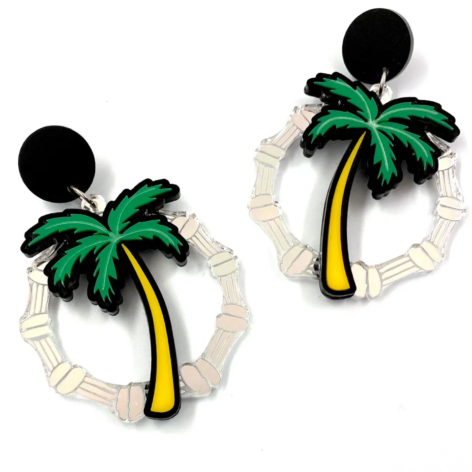 haus_of_dizzy_hawaii_palm_1.webp Earrings^Haus Of Dizzy Hawaii Palm Bamboo Hoops
