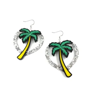 Earrings^Haus Of Dizzy Hawaiian Palm Heart Earrings