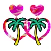 Earrings^Haus Of Dizzy Hawaiian Sunset Heart Earrings