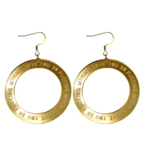 Earrings^Haus Of Dizzy 'I Love You So Fucking Much' Hoops