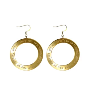 Earrings^Haus Of Dizzy 'I Love You So Fucking Much' Hoops