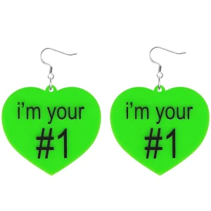 Earrings^Haus Of Dizzy 'i'm your #1' Heart Earrings