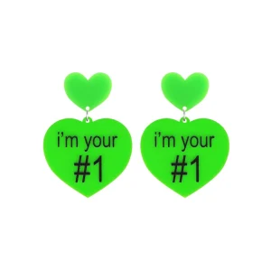 Earrings^Haus Of Dizzy 'i'm your #1' Heart Earrings