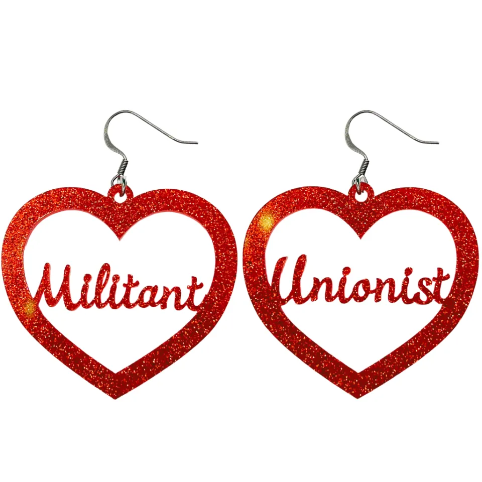 haus_of_dizzy_militant_un_1.webp Earrings^Haus Of Dizzy 'Militant Unionist' Glitter Barbie Heart Earrings