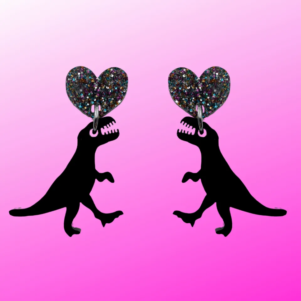 haus_of_dizzy_mini_dinosa_0.webp Earrings^Haus Of Dizzy Mini Dinosaur Earrings