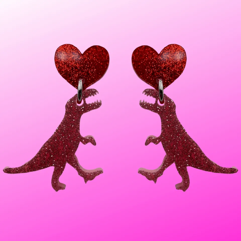 haus_of_dizzy_mini_dinosa_1.webp Earrings^Haus Of Dizzy Mini Dinosaur Earrings