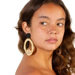 Earrings^Haus Of Dizzy Mirrored Eye Hoops
