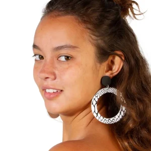 Earrings^Haus Of Dizzy Monochrome Hoop Earrings