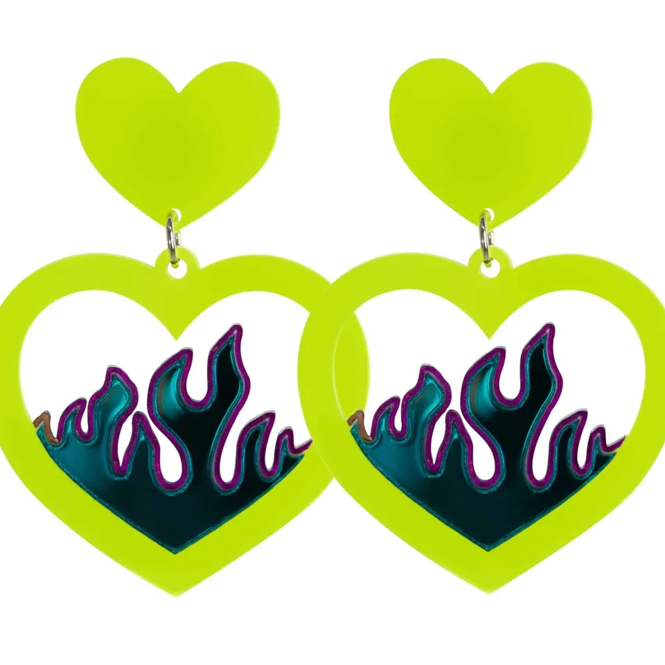 haus_of_dizzy_neon_flame__4.webp Earrings^Haus Of Dizzy Neon Flame Heart Earrings