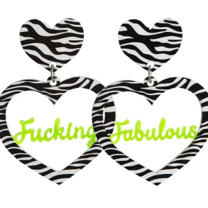 Earrings^Haus Of Dizzy Neon Fucking Fabulous Heart Earrings