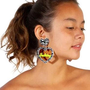 Earrings^Haus Of Dizzy Neon Fucking Fabulous Heart Earrings