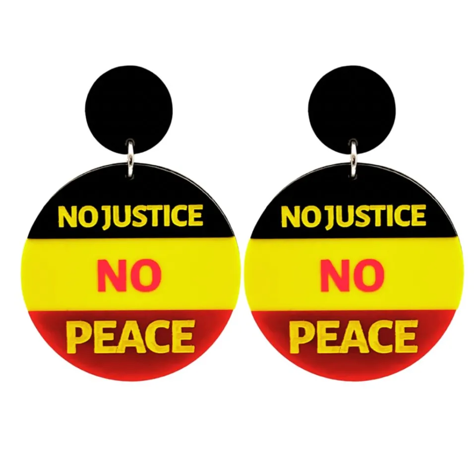 haus_of_dizzy_no_justice__2.webp Earrings^Haus Of Dizzy 'No Justice No Peace / Black Lives Matter'