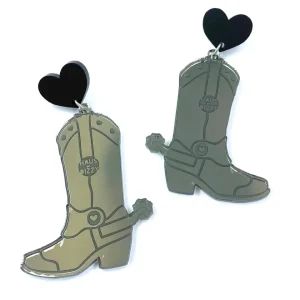 Earrings^Haus Of Dizzy 'Pony Up' Cowgirl Boot Earrings