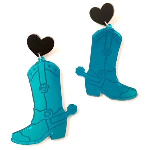 Earrings^Haus Of Dizzy 'Pony Up' Cowgirl Boot Earrings