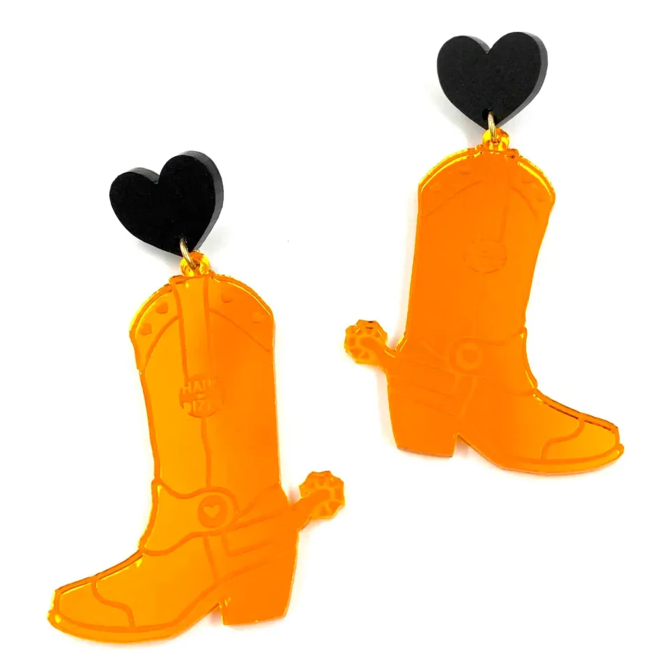 haus_of_dizzy_pony_up_cow_8.webp Earrings^Haus Of Dizzy 'Pony Up' Cowgirl Boot Earrings