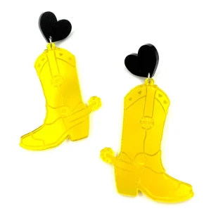 Earrings^Haus Of Dizzy 'Pony Up' Cowgirl Boot Earrings