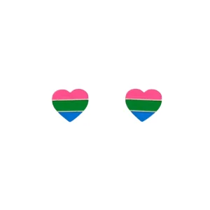 Earrings^Haus Of Dizzy 'Pride Flag' Heart Studs ?️‍?