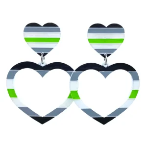 Earrings^Haus Of Dizzy 'Pride Flag' Barbie Heart Earrings ?️?