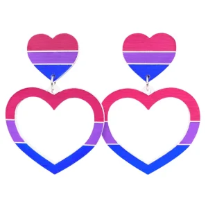 Earrings^Haus Of Dizzy 'Pride Flag' Barbie Heart Earrings ?️?