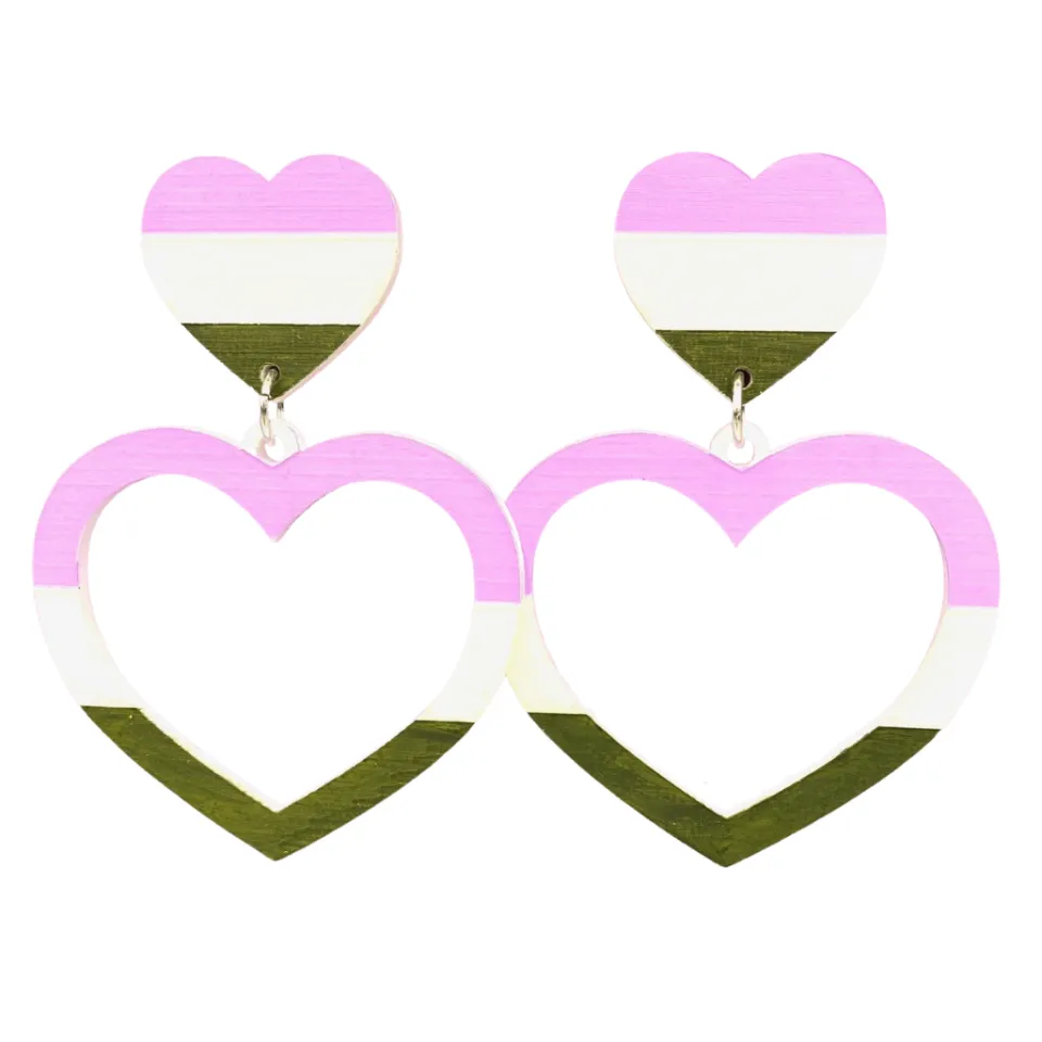 haus_of_dizzy_pride_flag__4-1.webp Earrings^Haus Of Dizzy 'Pride Flag' Barbie Heart Earrings ?️?