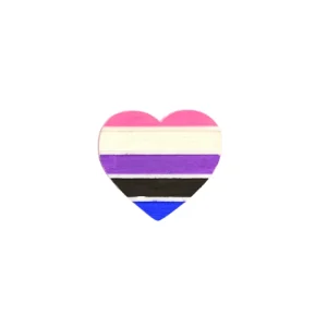 Pins/Patches | Earrings^Haus Of Dizzy 'Pride Flag' Heart Pin ?️‍?
