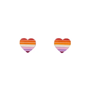 Earrings^Haus Of Dizzy 'Pride Flag' Heart Studs ?️‍?