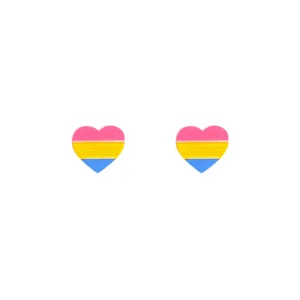 Earrings^Haus Of Dizzy 'Pride Flag' Heart Studs ?️‍?