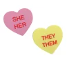 Pins/Patches^Haus Of Dizzy Pronoun 'Gentle Reminder' Candy Heart Pin