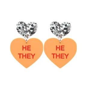 Earrings^Haus Of Dizzy 'Pronoun' Gentle Reminder Candy Heart Earrings