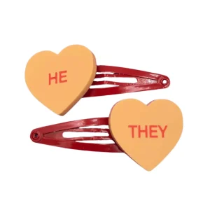 Hair Accessories^Haus Of Dizzy Pronoun 'Gentle Reminder' Candy Heart Hair Clips