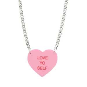 Necklaces^Haus Of Dizzy Pronoun 'Gentle Reminder' Candy Heart Necklace