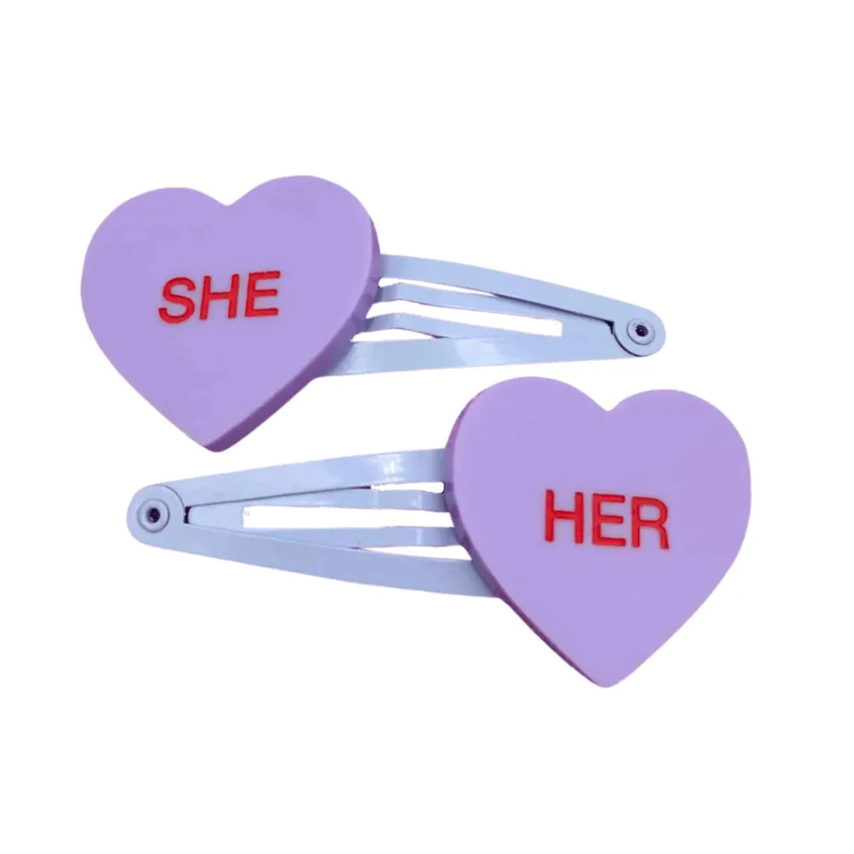 haus_of_dizzy_pronoun_gen_5-2.webp Hair Accessories^Haus Of Dizzy Pronoun 'Gentle Reminder' Candy Heart Hair Clips