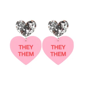 Earrings^Haus Of Dizzy 'Pronoun' Gentle Reminder Candy Heart Earrings