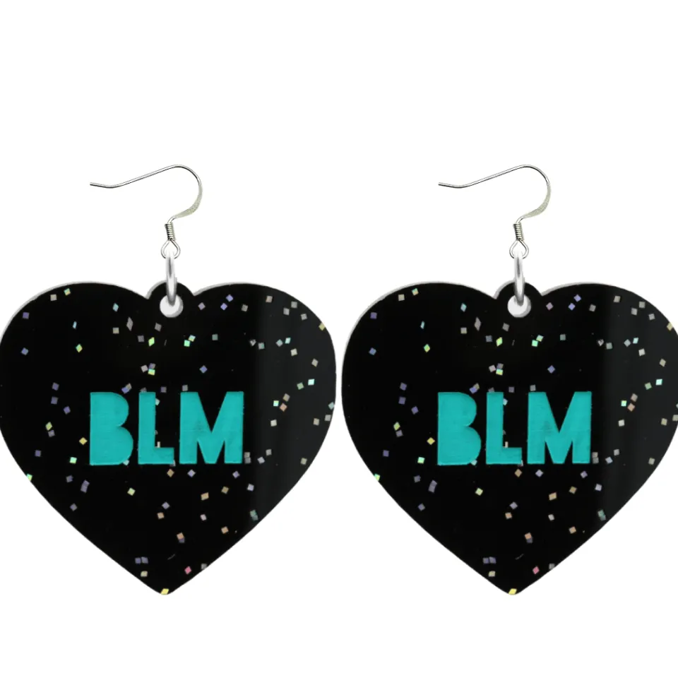 haus_of_dizzy_protest_in__7-2.webp Earrings^Haus Of Dizzy 'PROTEST' in 'BLM' Black Glitter Heart Earrings