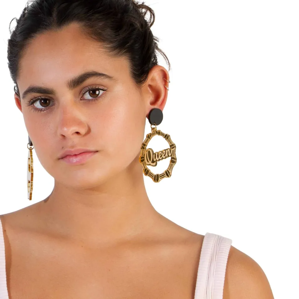 haus_of_dizzy_queen_bambo_3.webp Bamboo Hoops | Earrings^Haus Of Dizzy 'Queen' Bamboo Hoops