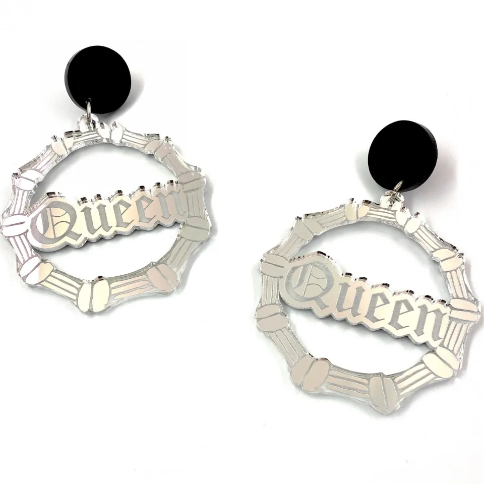 haus_of_dizzy_queen_bambo_5.webp Bamboo Hoops | Earrings^Haus Of Dizzy 'Queen' Bamboo Hoops