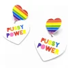 Earrings^Haus Of Dizzy Rainbow 'PUSSY POWER' Earrings
