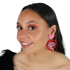 Earrings^Haus Of Dizzy 'Snake Eyes' Heart Earrings