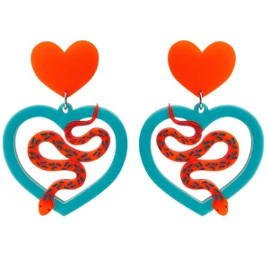 Earrings^Haus Of Dizzy 'Snake Eyes' Heart Earrings
