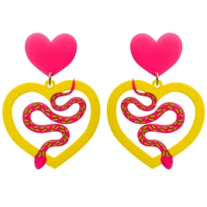 Earrings^Haus Of Dizzy 'Snake Eyes' Heart Earrings