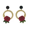 Earrings^Haus Of Dizzy 'Snake Rose' Hoop Earrings