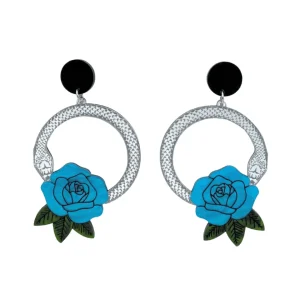 Earrings^Haus Of Dizzy 'Snake Rose' Hoop Earrings