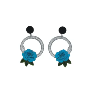 Earrings^Haus Of Dizzy 'Snake Rose' Hoop Earrings
