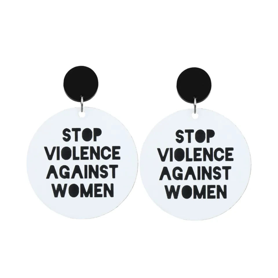 haus_of_dizzy_stop_violen_1.webp Earrings^Haus Of Dizzy 'Stop Violence Against Women' Earrings