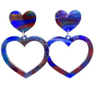 Earrings^Haus Of Dizzy 'Sunset Swirl' Barbie Heart Earrings
